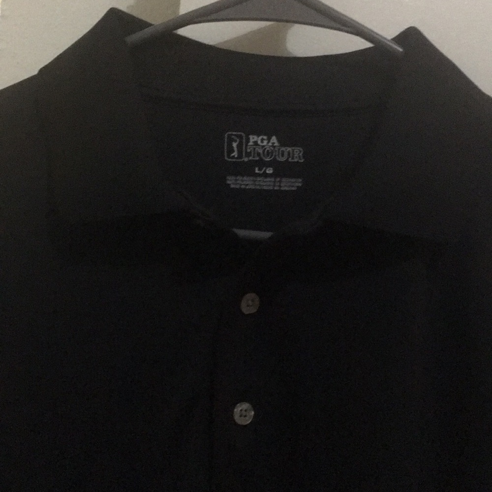 PGA Tour - Black w/ light gold Polo
